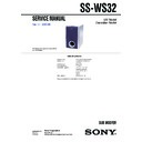 Sony DAV-DX170, DAV-DX250, SS-WS32 Service Manual