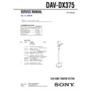 Sony DAV-DX375 Service Manual