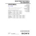 Sony DAV-DZ170, DAV-DZ171, DAV-DZ175, DAV-DZ310, DAV-DZ510, DAV-DZ610, DAV-DZ810 Service Manual