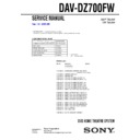 Sony DAV-DZ700FW Service Manual