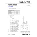 Sony DAV-DZ720 Service Manual