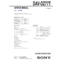 Sony DAV-DZ77T Service Manual
