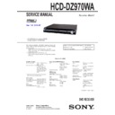 dav-dz970wa, hcd-dz970wa service manual