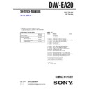 Sony DAV-EA20 Service Manual