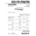 Sony DAV-FR1, DAV-FR8, DAV-FR9, HCD-FR1, HCD-FR8, HCD-FR9, MHC-FR1 Service Manual