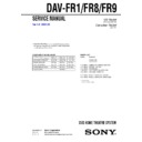 Sony DAV-FR1, DAV-FR8, DAV-FR9 Service Manual