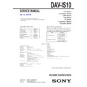 Sony DAV-IS10 Service Manual