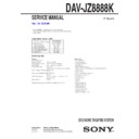 Sony DAV-JZ8888K Service Manual