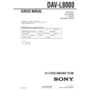 Sony DAV-L8000 Service Manual