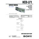 Sony DAV-LF1, HCD-LF1 Service Manual