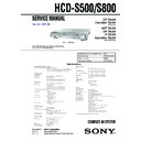 Sony DAV-S500, DAV-S800, HCD-S800 Service Manual