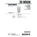 Sony DAV-S800, SS-S800, SS-WS550 Service Manual