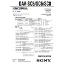 Sony DAV-SC5, DAV-SC6, DAV-SC8 Service Manual