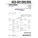 Sony DAV-SR1, DAV-SR2, DAV-SR3, HCD-SR1, HCD-SR2, HCD-SR3 Service Manual
