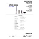 Sony DAV-SR1W, SS-CT33, SS-TS20, SS-TS21, SS-WS12 Service Manual