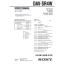 Sony DAV-SR4W, SA-TS22W Service Manual