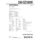Sony DAV-SZ1000W Service Manual