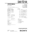 Sony DAV-TZ130 (serv.man2) Service Manual