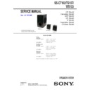 Sony DAV-TZ135, SS-CT102, SS-TS107, SS-WS103 Service Manual
