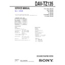 Sony DAV-TZ135 Service Manual