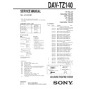 Sony DAV-TZ140 Service Manual