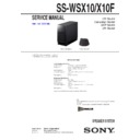Sony DAV-X10, SS-WSX10, SS-X10F Service Manual