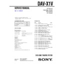 Sony DAV-X1V Service Manual