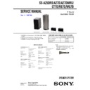 Sony DHC-AZ2D, DHC-AZ3DM, DHC-AZ5D, DHC-AZ7DM, SS-AZ5DRS, SS-AZ7D, SS-AZ7DMRS, SS-CT7D, SS-RS7D, SS-WG7D Service Manual