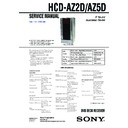Sony DHC-AZ2D, DHC-AZ5D, HCD-AZ2D, HCD-AZ5D Service Manual