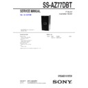 Sony DHC-AZ77DBT, SS-AZ77DBT Service Manual