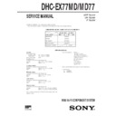 Sony DHC-EX77MD, DHC-MD77 Service Manual