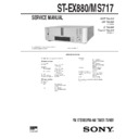 Sony DHC-EX880MD, DHC-MD717, ST-EX880, ST-MS717 Service Manual