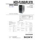 Sony DHC-FLX5D, DHC-FLX7D, HCD-FLX5D, HCD-FLX7D Service Manual
