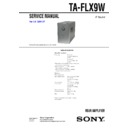 Sony DHC-FLX9W, TA-FLX9W Service Manual