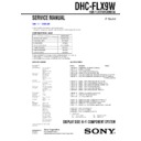 Sony DHC-FLX9W, WS-FLX9L Service Manual