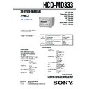 Sony DHC-MD333, HCD-MD333 Service Manual