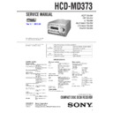 Sony DHC-MD373, HCD-MD373 Service Manual