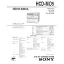 Sony DHC-MD5, HCD-MD5 Service Manual