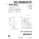 Sony DHC-MD500, DHC-RX707 Service Manual