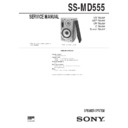 Sony DHC-MD555, SS-MD555 Service Manual
