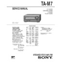 Sony DHC-MD7, ST-M9, TA-M7 Service Manual