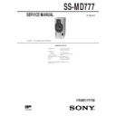Sony DHC-MD777, SS-MD777 Service Manual
