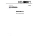 Sony DHC-NXM2D, HCD-NXM2D Service Manual