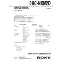 Sony DHC-NXM2D Service Manual