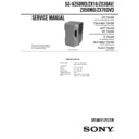 Sony DHC-VZ50MD, DHC-ZX50MD, MHC-ZX10, MHC-ZX30AV, MHC-ZX70DVD, SS-VZ50MD, SS-ZX10, SS-ZX30AV, SS-ZX50MD, SS-ZX70DVD Service Manual