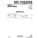 Sony DTC-77ES, DTC-87ES (serv.man3) Service Manual