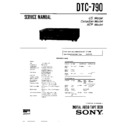 Sony DTC-790 Service Manual