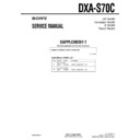Sony DXA-S70C Service Manual