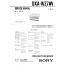 Sony DXA-WZ7AV, MHC-WZ7AV Service Manual