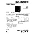 Sony FH-422R, HST-H422, HST-H433, HST-H47 Service Manual